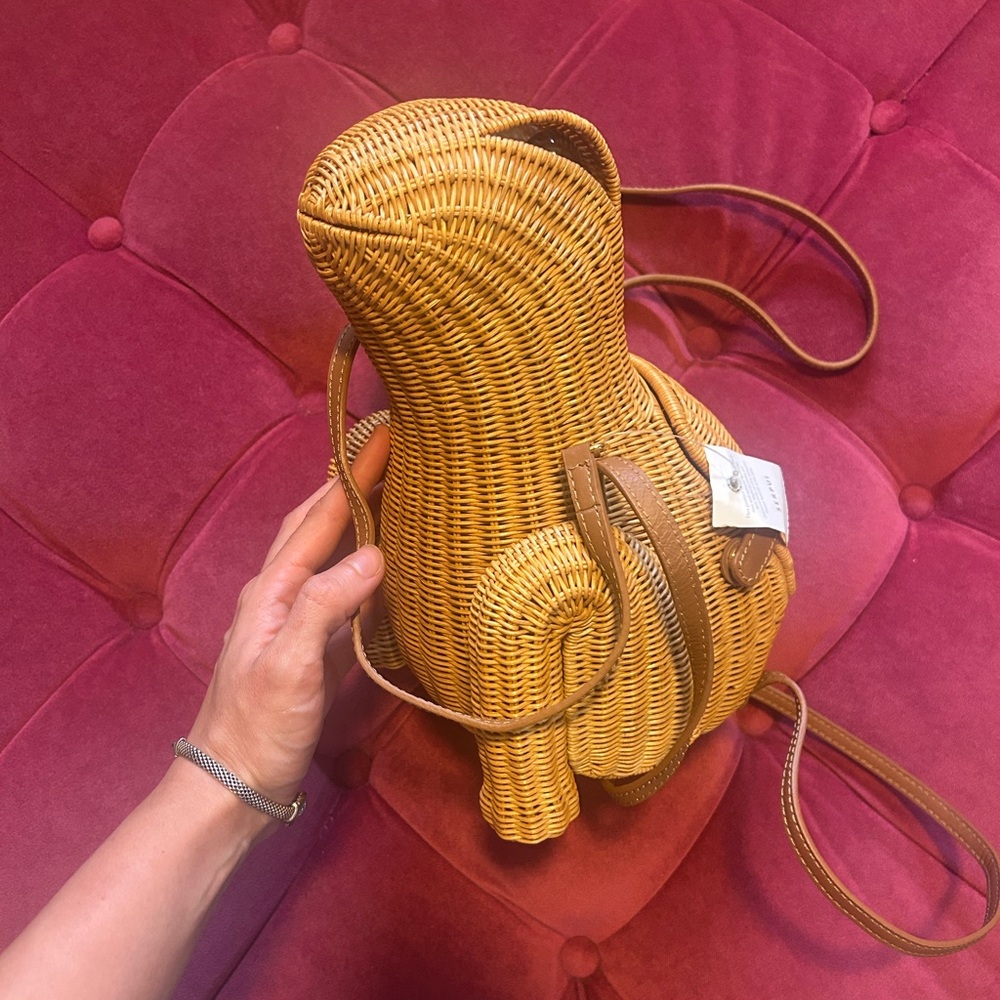 Serpui Frog Wicker Backpack – NWT – Handwoven Rattan Novelty Bag (Rare)